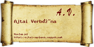 Ajtai Verbéna névjegykártya
